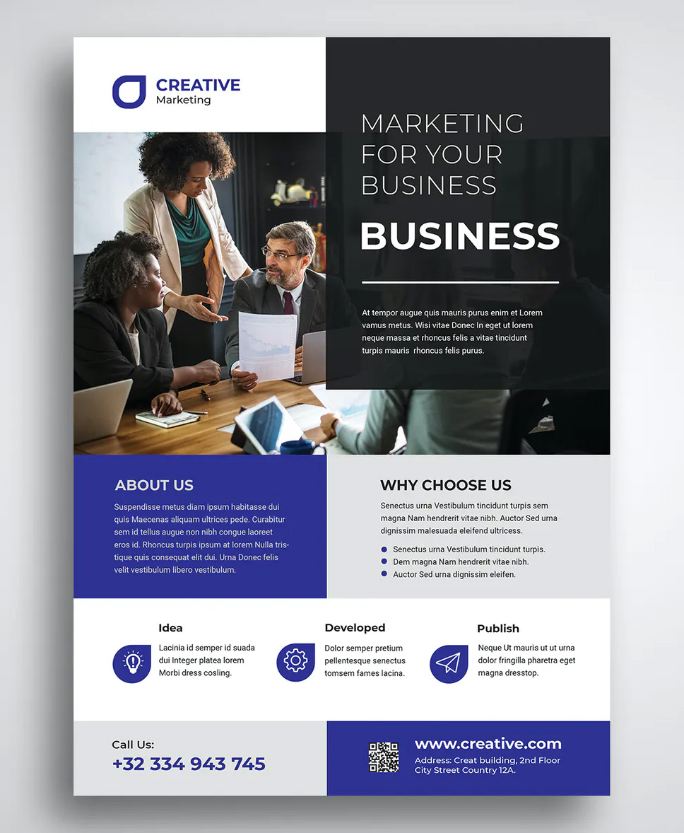 Elegant business flyer template