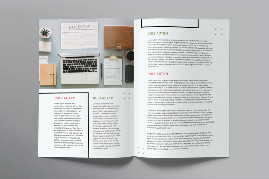 Finance and accounting bifold brochure template