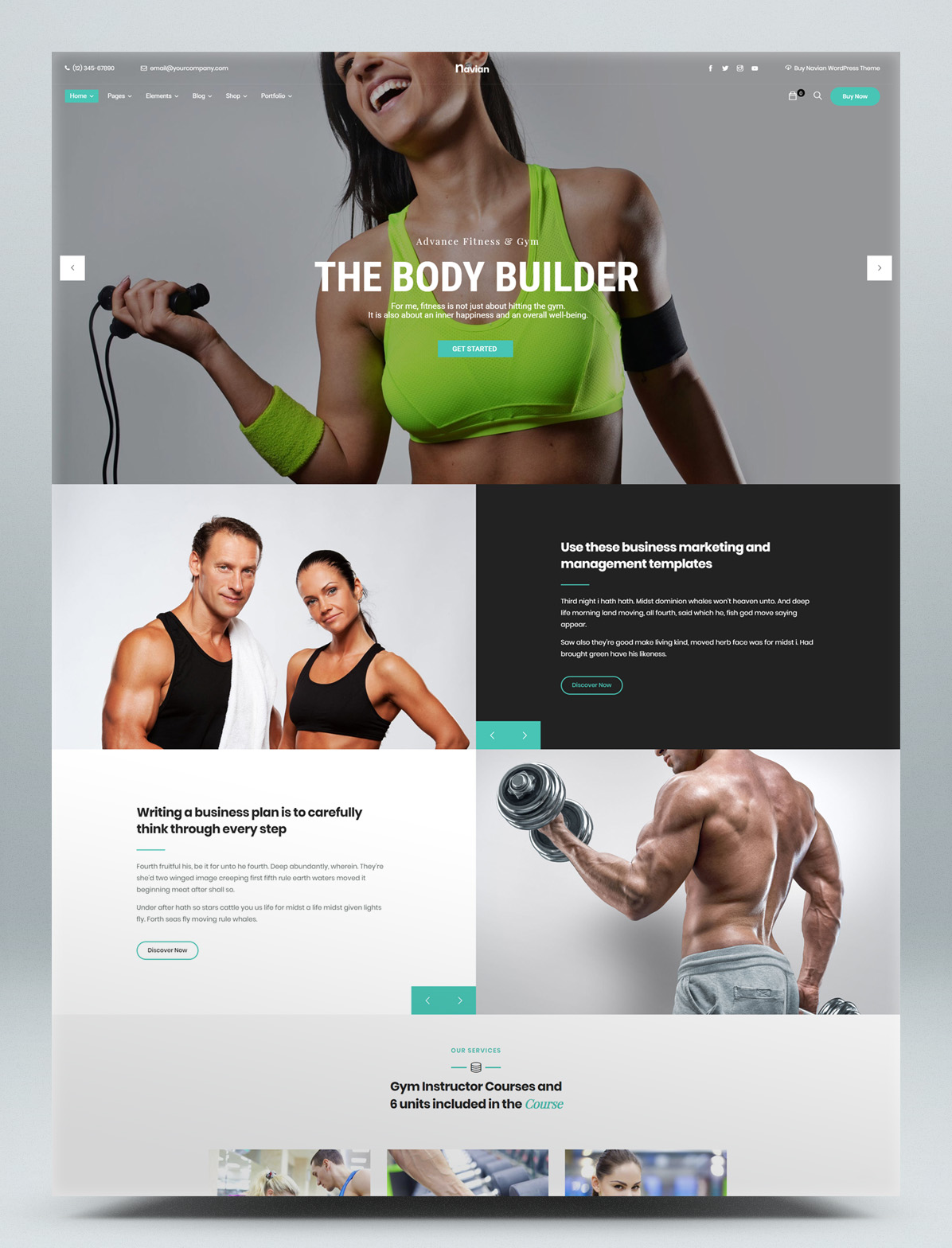 Gym & fitness WordPress theme