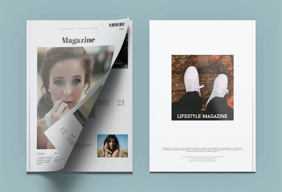 Lifestyle magazine cover template