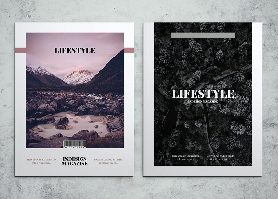 Lifestyle magazine template indesign