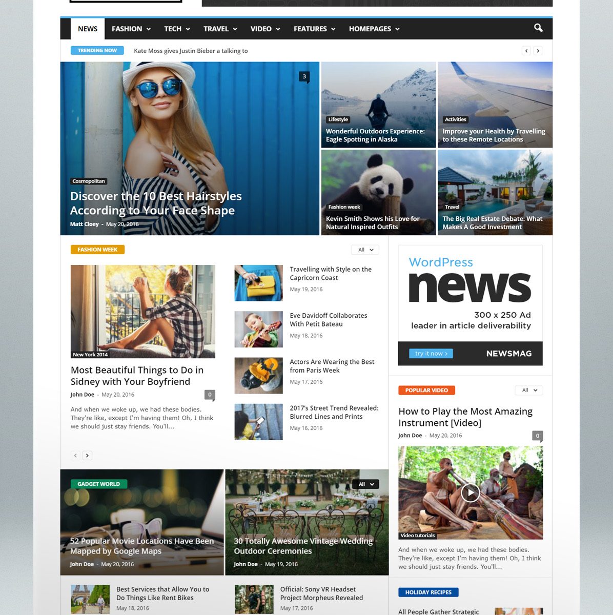 Magazine WordPress theme
