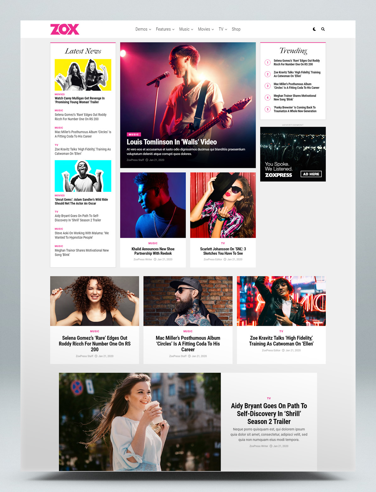 Magazine WordPress theme
