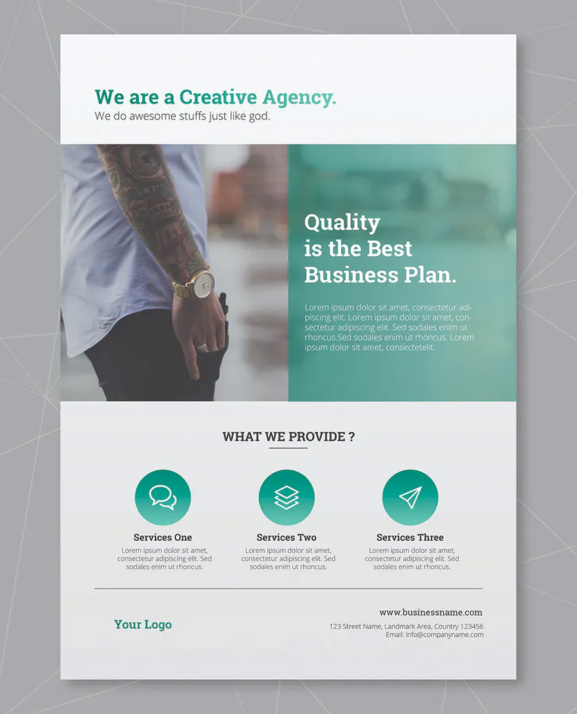 Minimalist business flyer design
