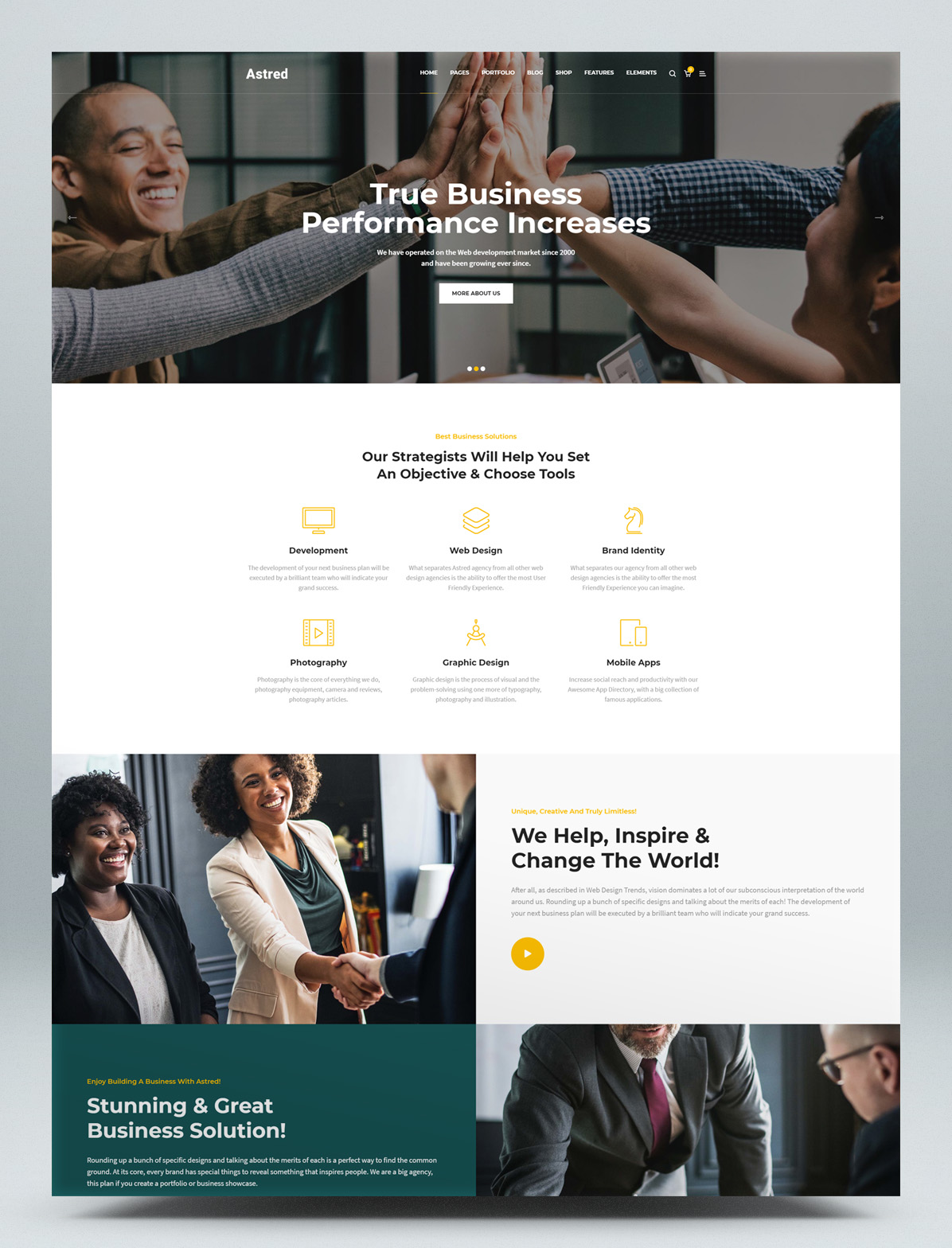 Modern business WordPress theme