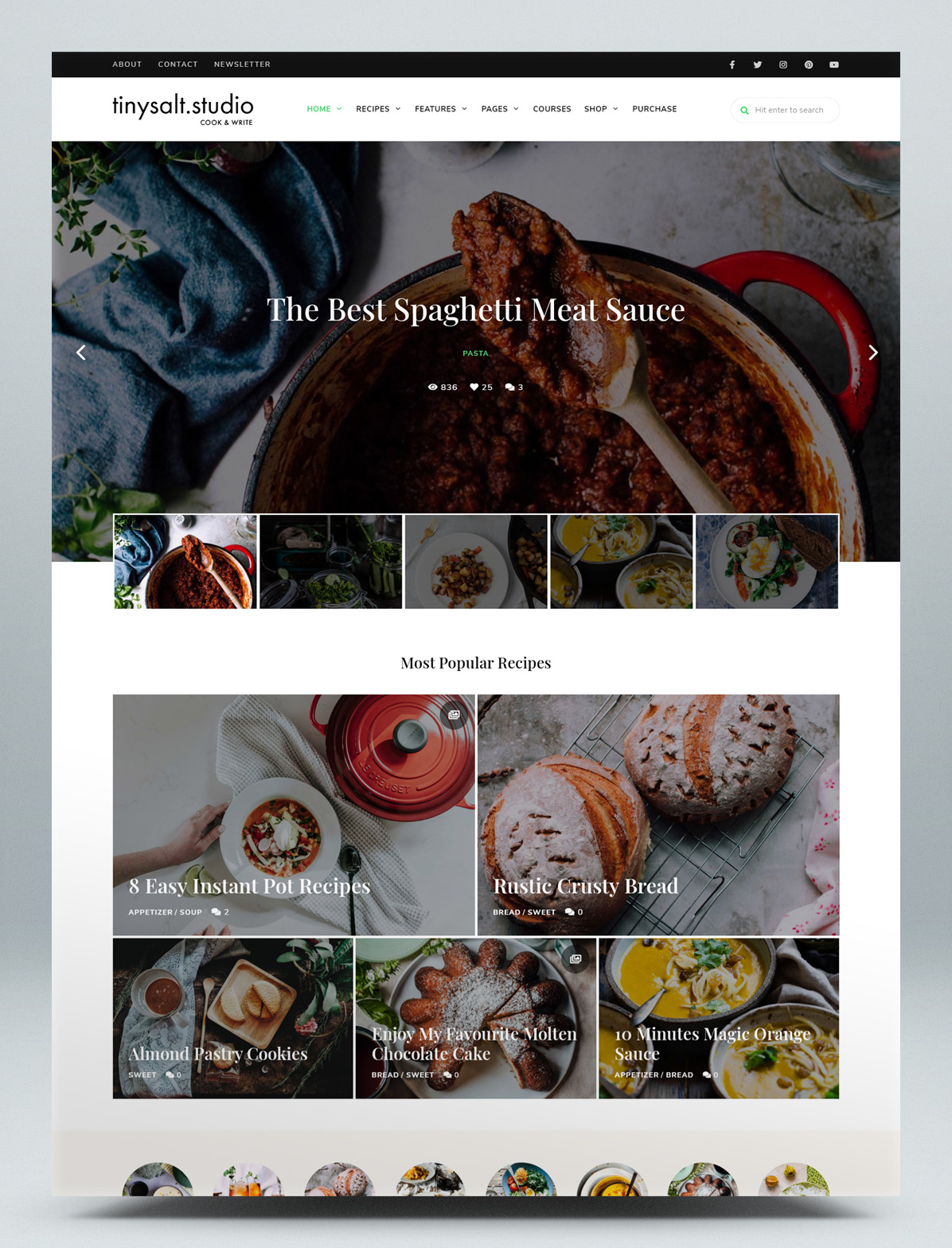 Personal Food Blog WordPress Theme
