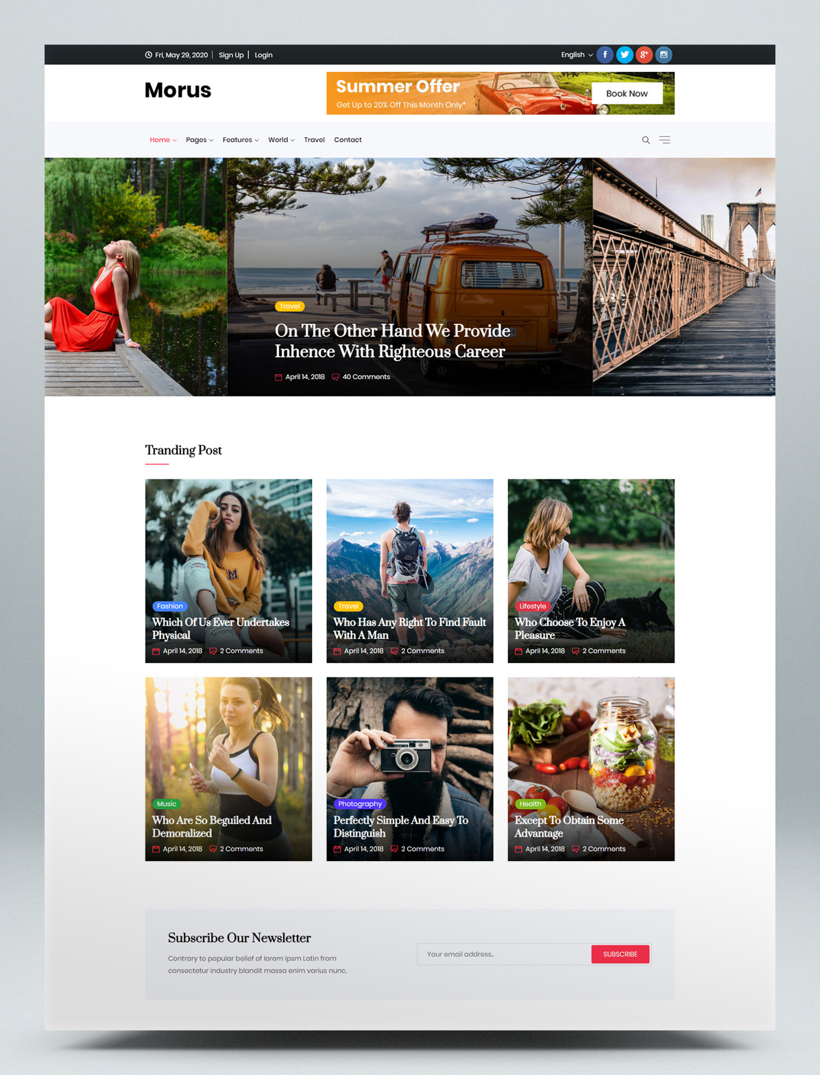 Personal blog HTML template