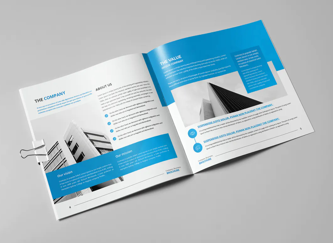 Square corporate brochure design