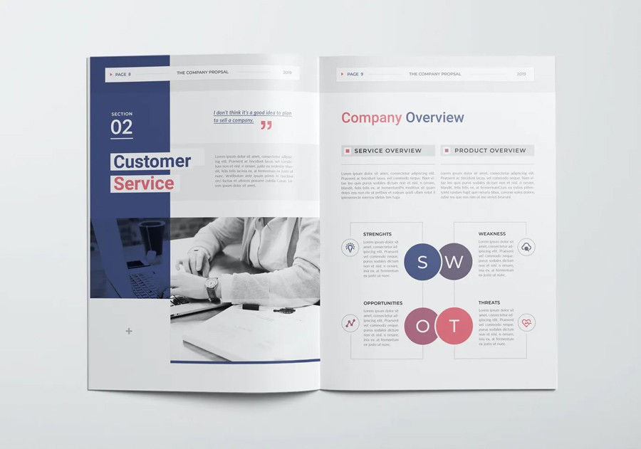 Company proposal brochure design