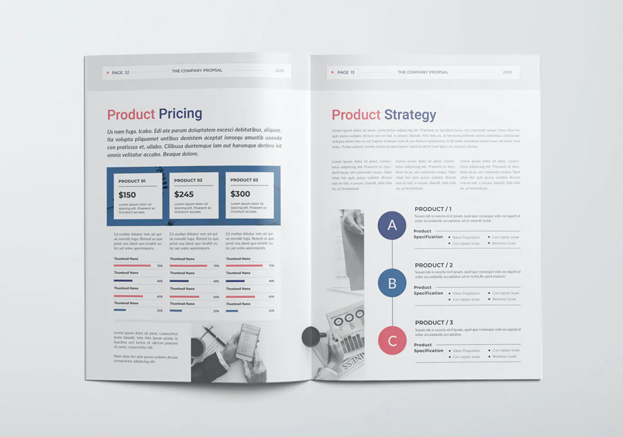 Company proposal brochure layout