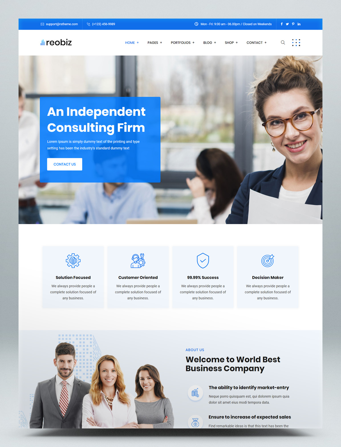 Consulting business WordPress theme