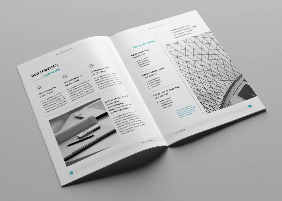 Annual report InDesign template