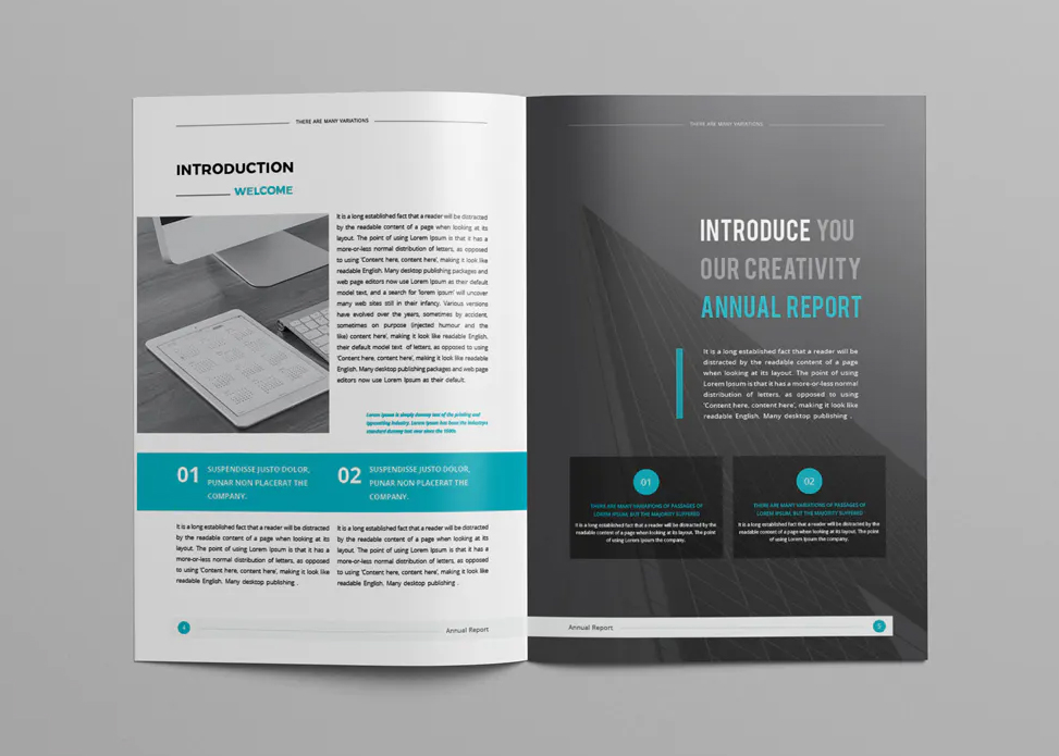 Annual report brochure InDesign