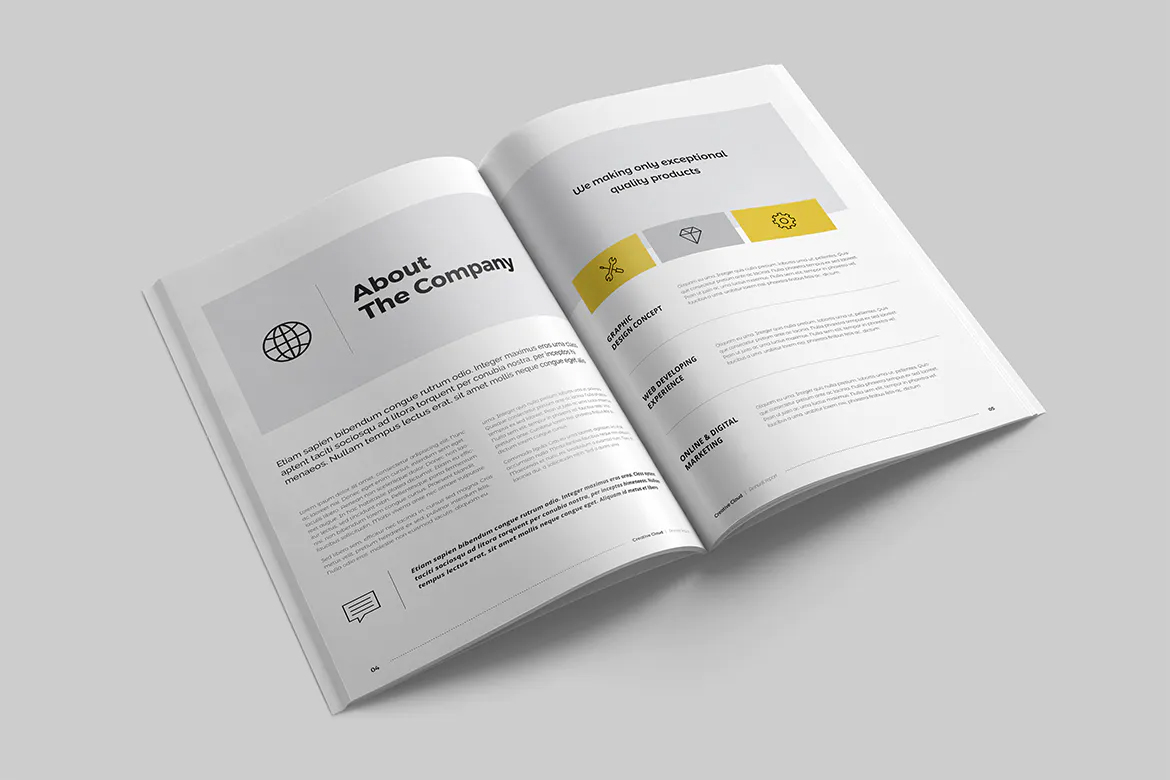 Annual report brochure indesign