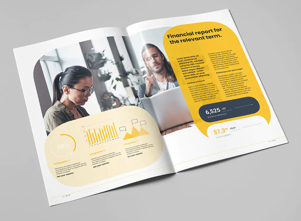 Business plan brochure InDesign