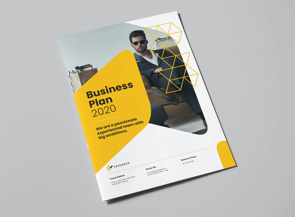 Business plan cover design template
