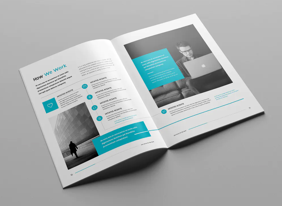 Clean Company profile InDesign