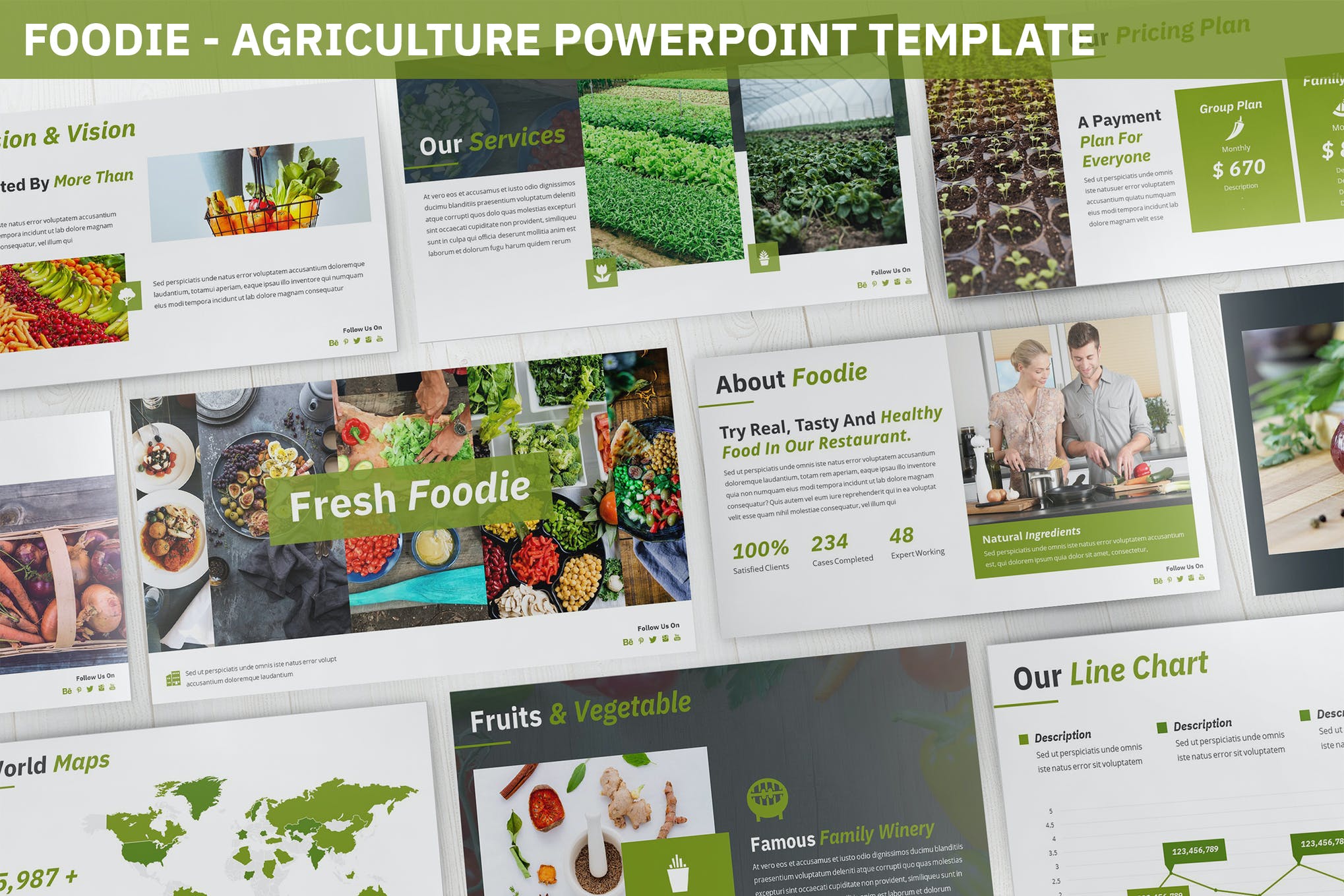 Fresh food PowerPoint template