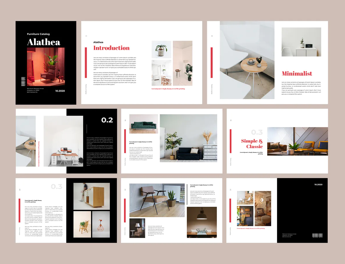 Furniture magazine design