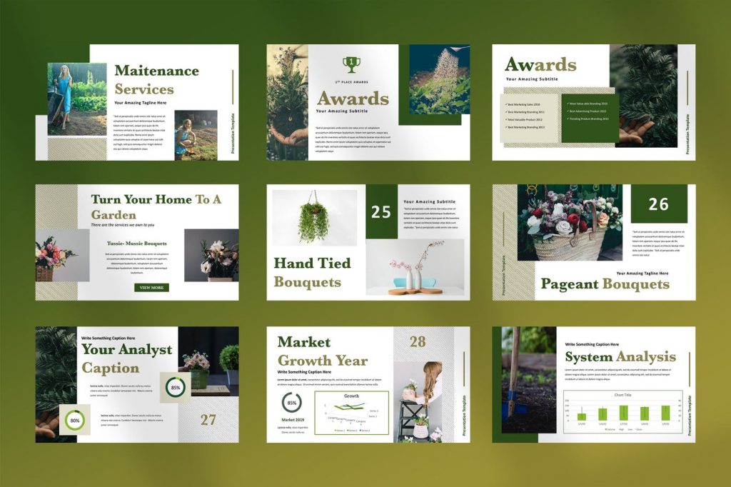 Home Gardening PowerPoint Template Ksioks   Home Gardening PowerPoint Design 1024x682 