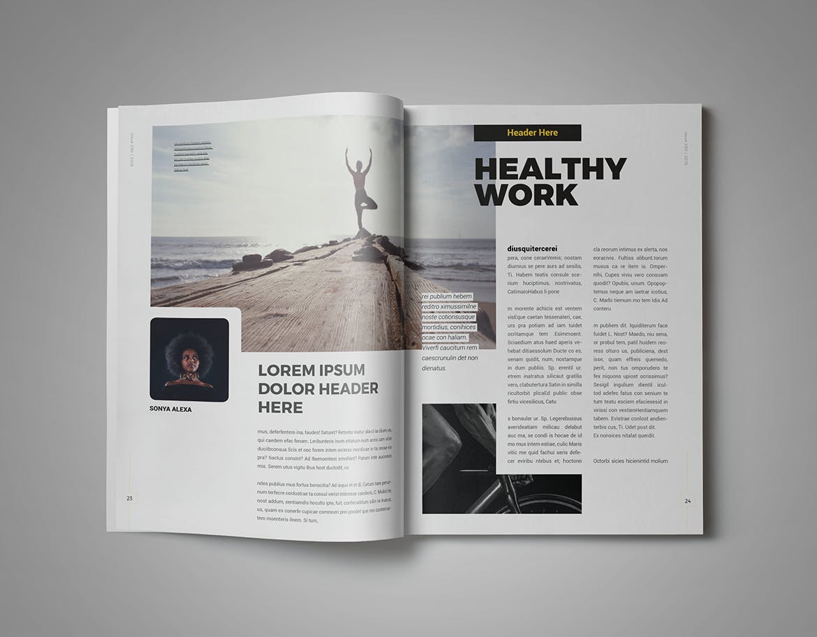 InDesign magazine design