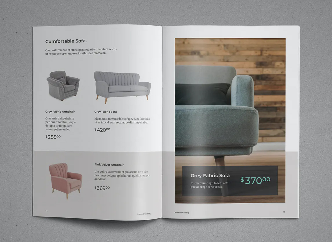 Product catalog brochure design