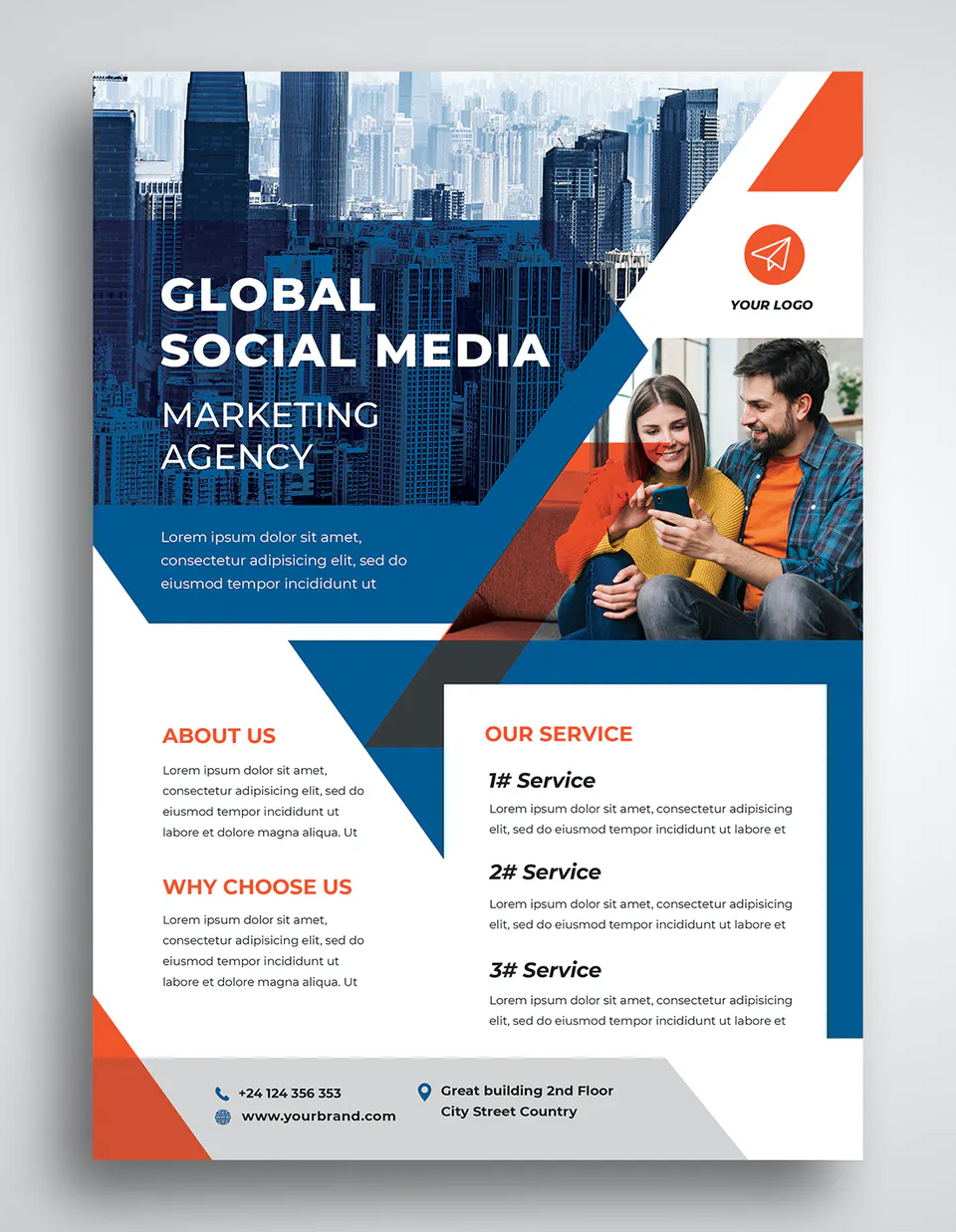 Social media marketing agency flyer