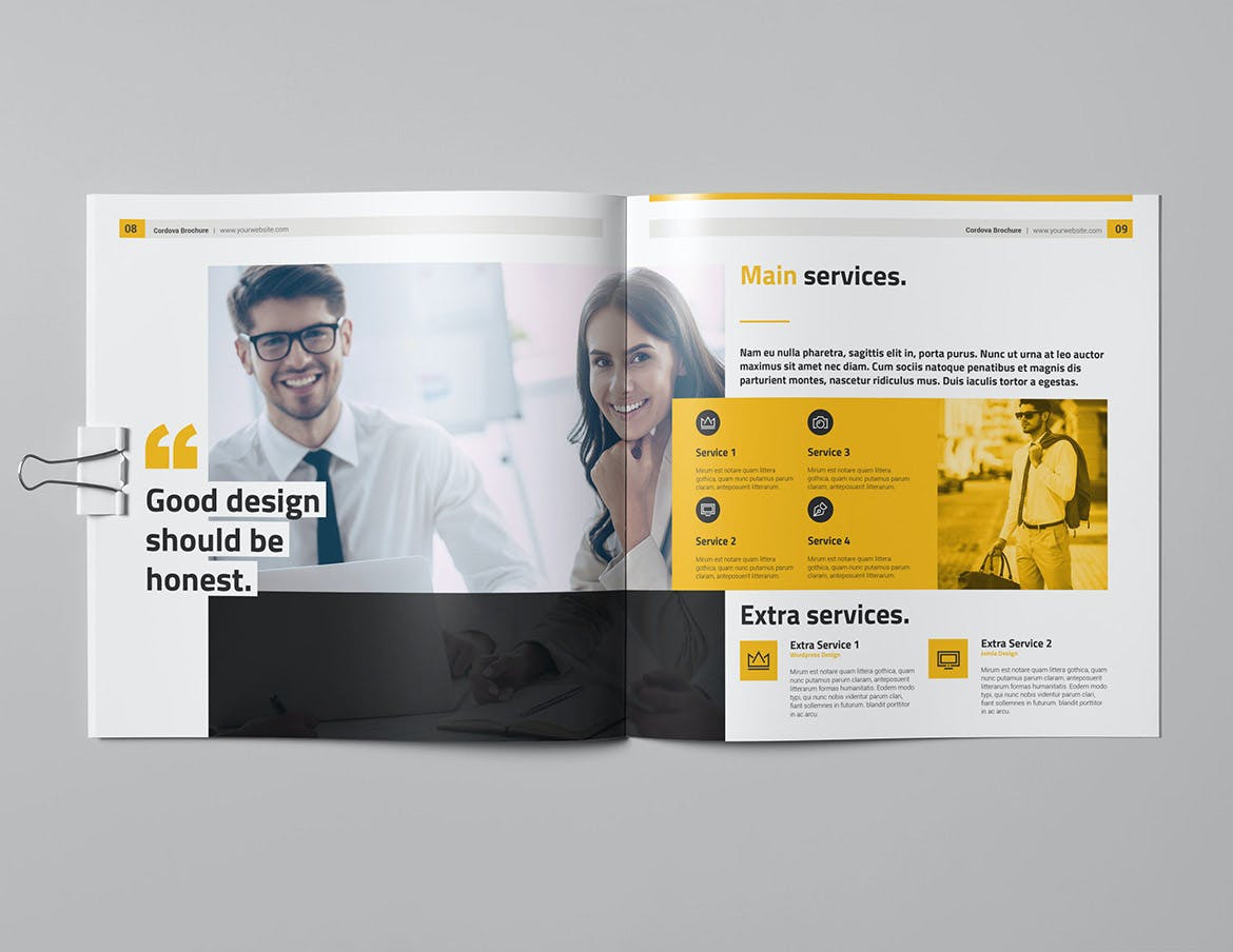 Square brochure template InDesign