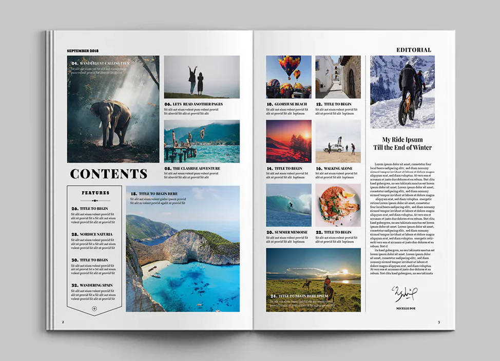 Travel magazine template indesign download