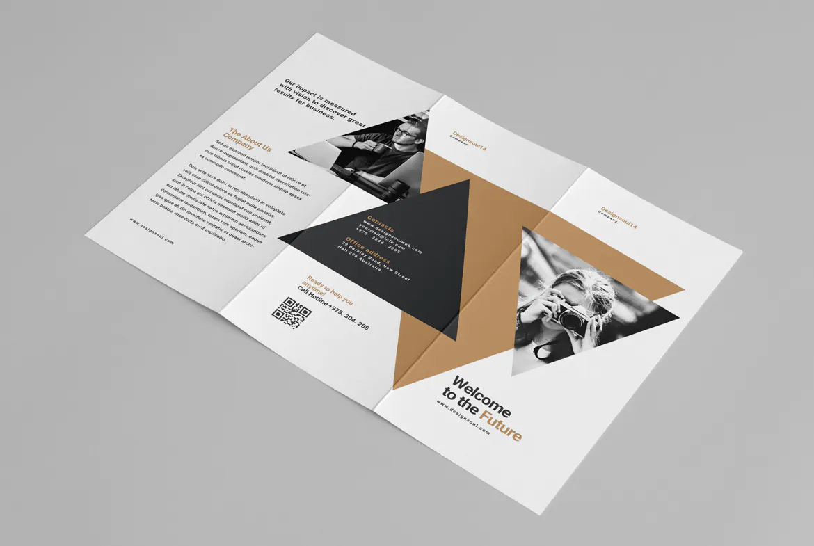 Tri-fold brochure template InDesign