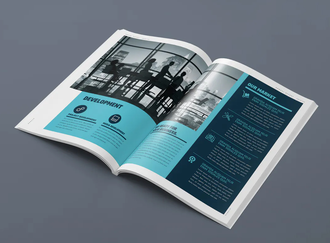 Annual report template InDesign