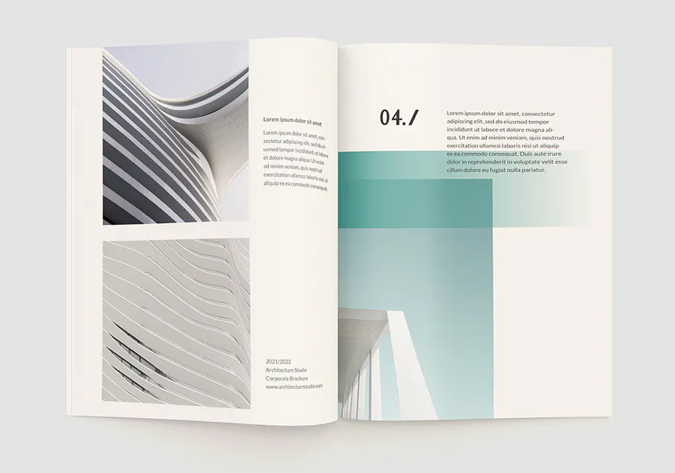 Architecture brochure template InDesign