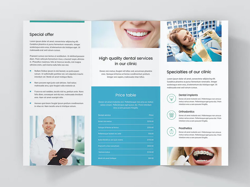 Dentist Tri-Fold Brochure Template