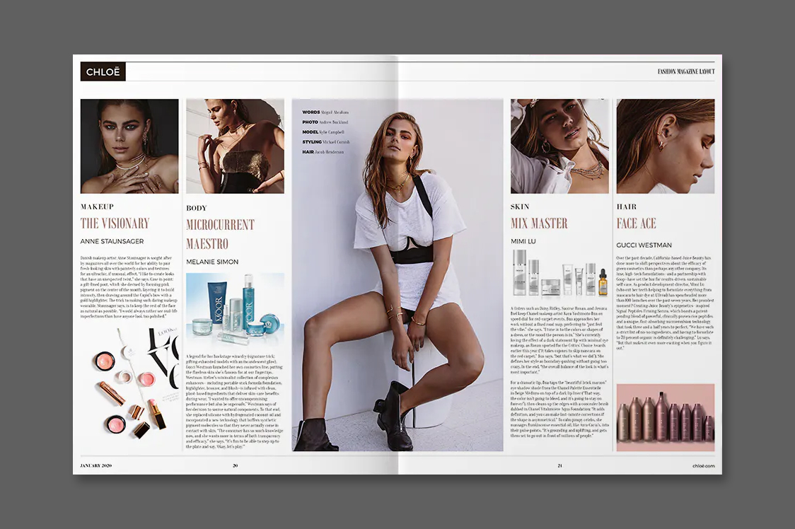 Fashion magazine InDesign