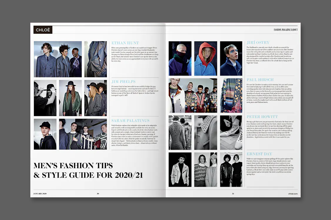Fashion magazine template