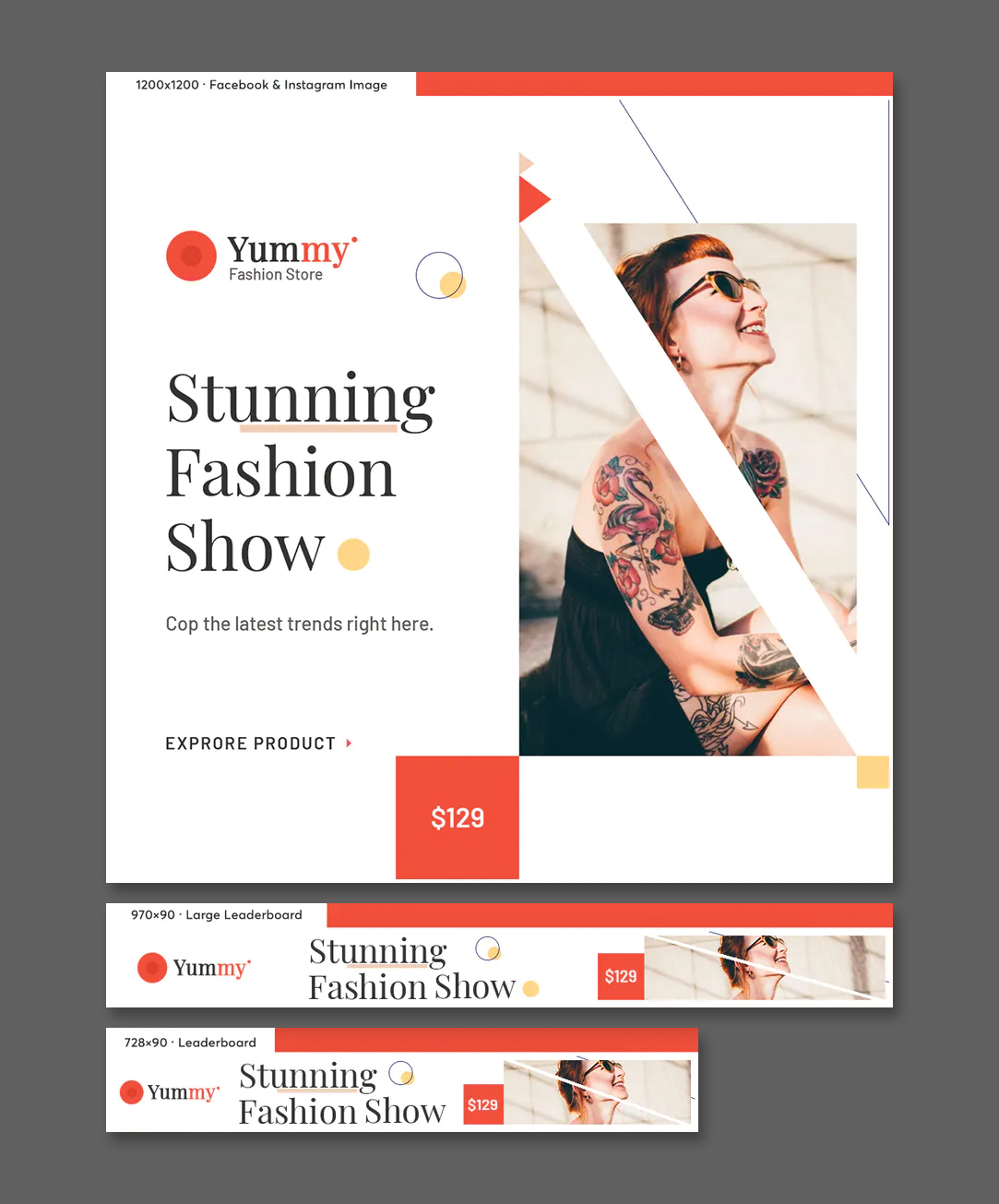 Fashion web banner template