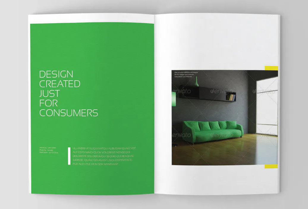 Interior brochure template InDesign