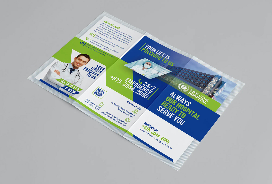Medical tri-fold brochure design