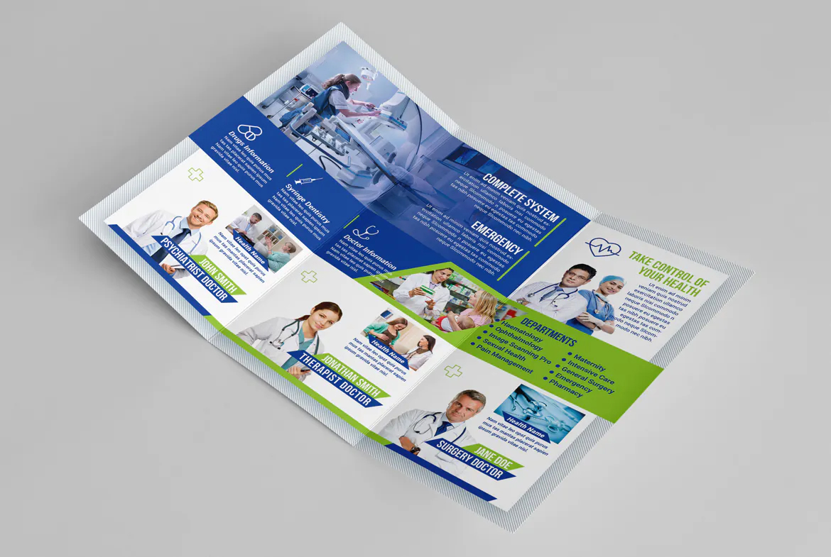 Medical tri-fold brochure template