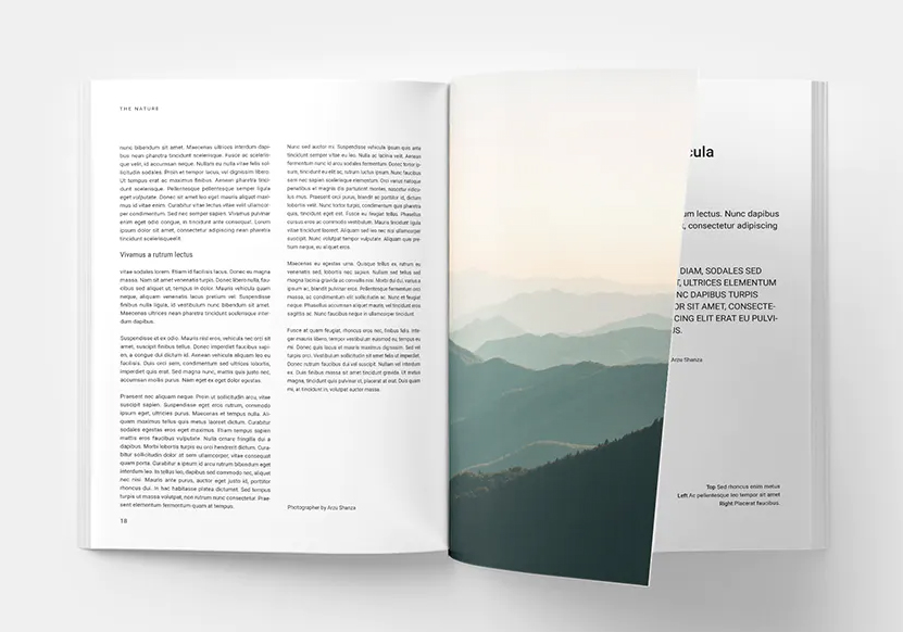 Nature magazine template INDD