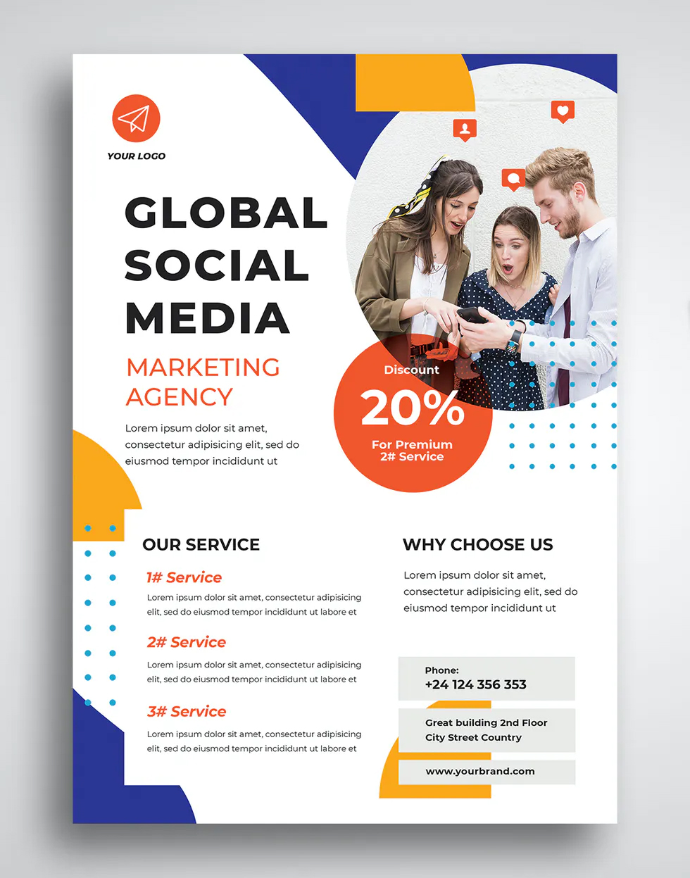 Social media marketing agency flyer design