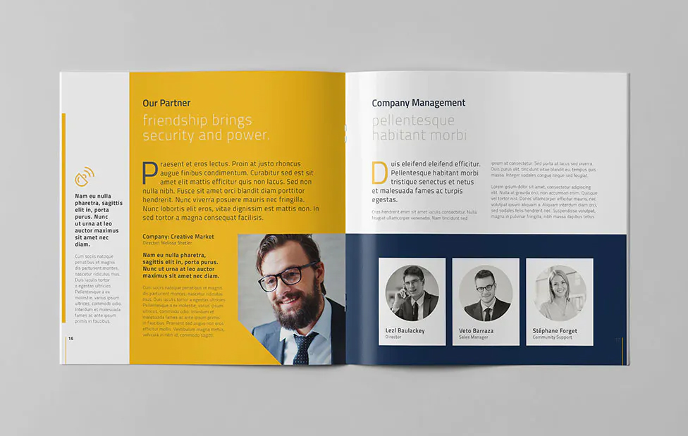 Business Square Brochure Template