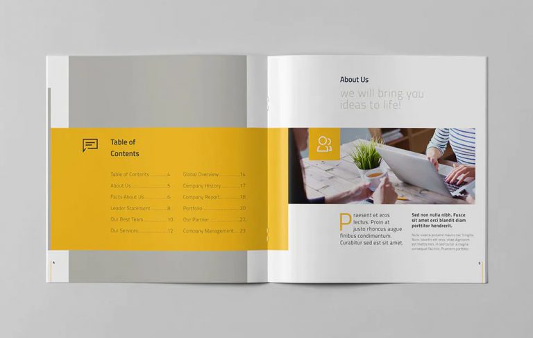 Company Profile Square Brochure Template - ksioks