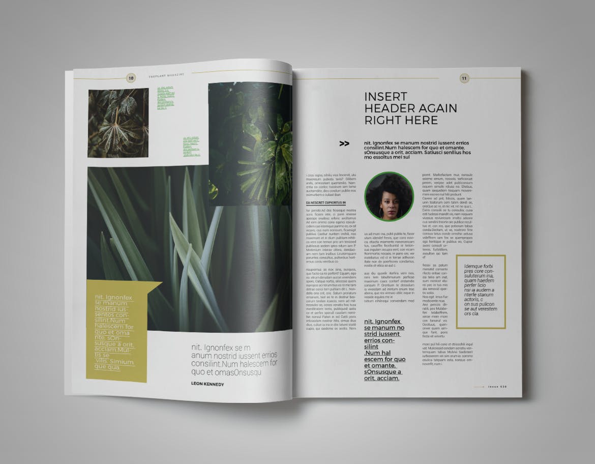Plant Magazine InDesign
