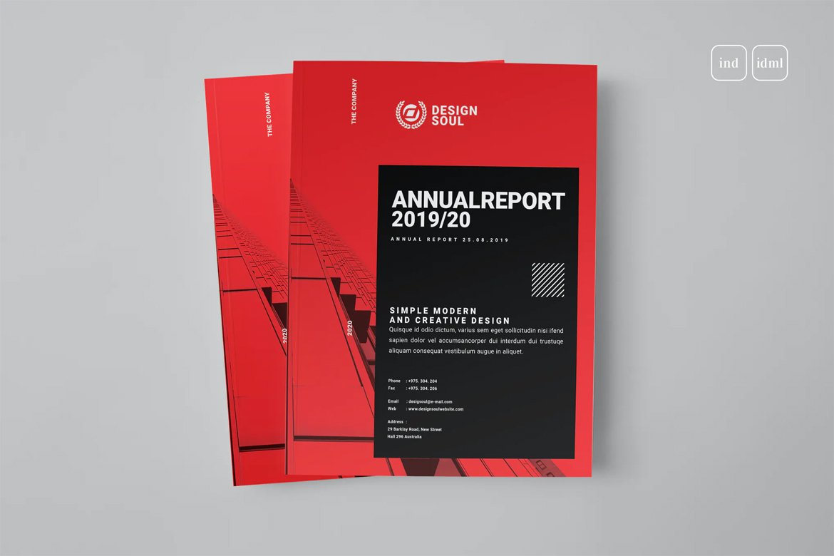 Annual Report Brochure Template InDesign - ksioks With Ind Annual Report Template