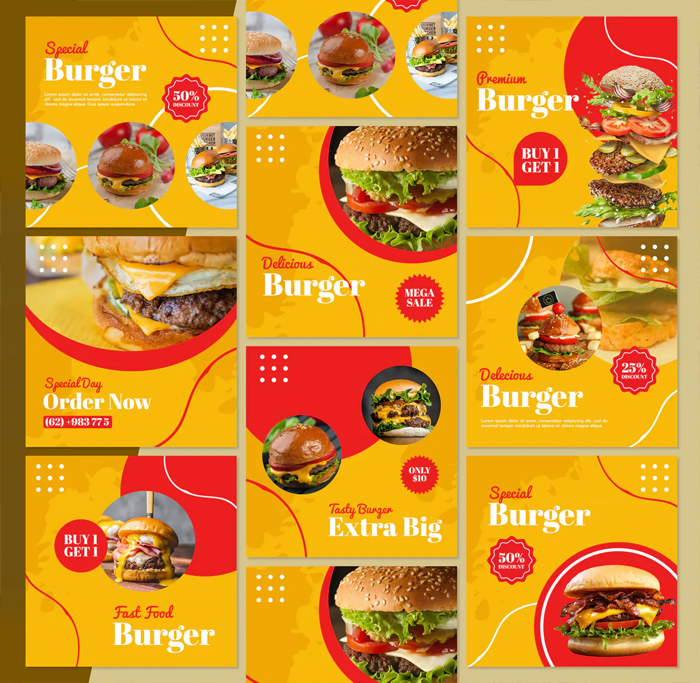 Burger Instagram Post Templates