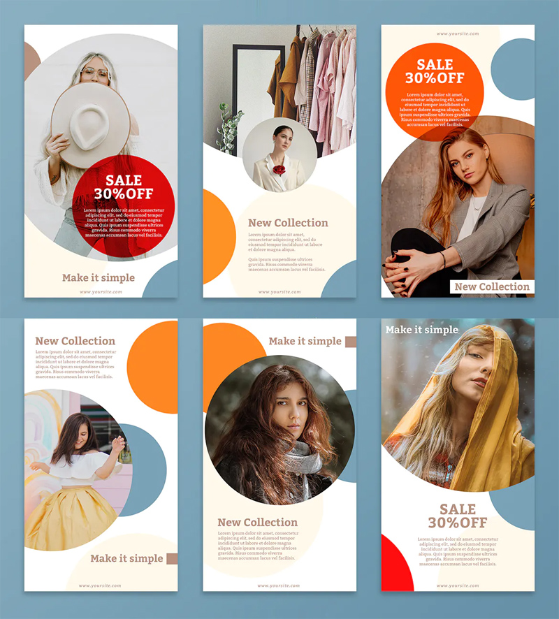 Clean Fashion Instagram Story Templates