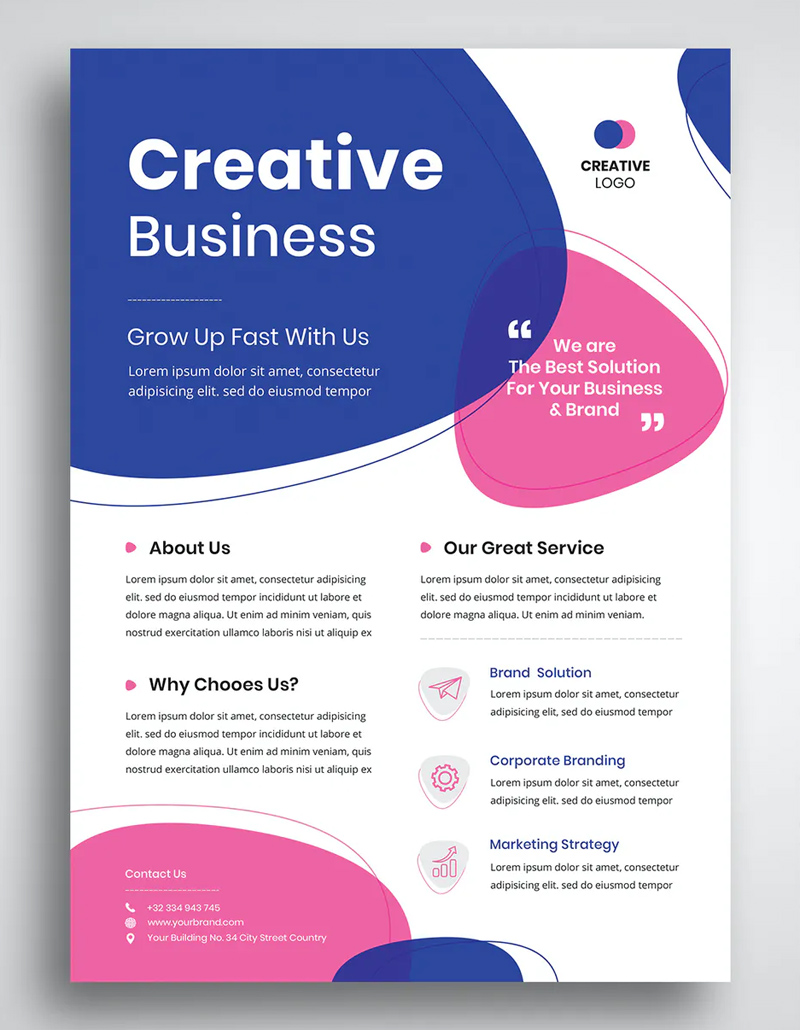 Clean Business Flyer Design
