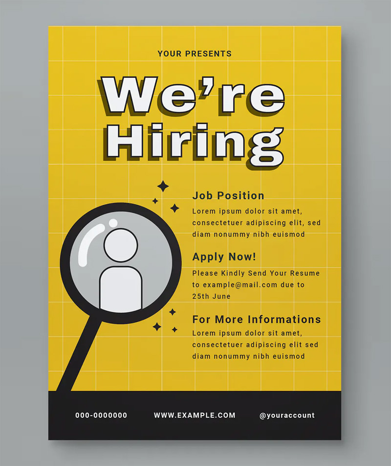 Clean We are Hiring Flyer