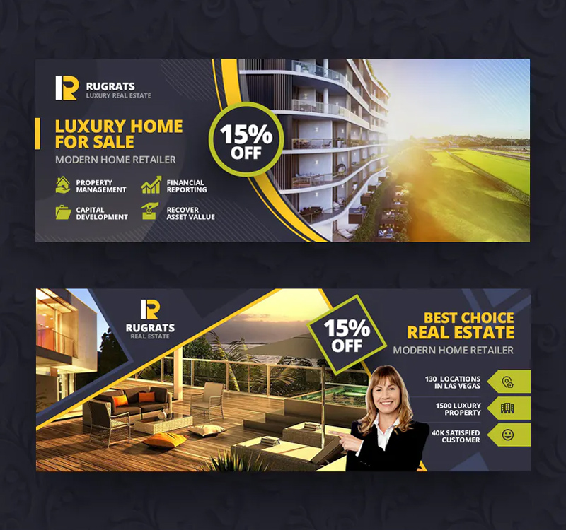 Luxury Real Estate Facebook Cover Templates